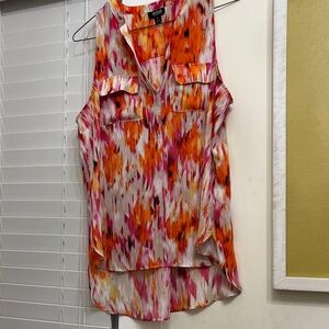 a.n.a Women's Colorful Sleeveless Tank Top - Orange and Pink